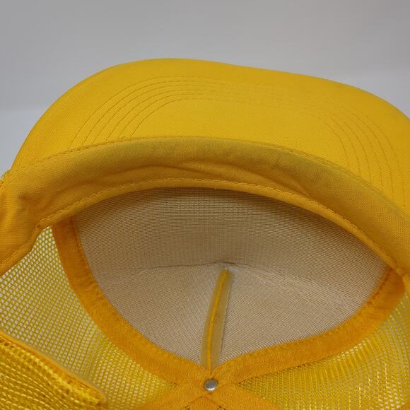 Crime Doesn't Pay Neither Does My Job! Trucker Hat Yellow One Size Adjustable - Picture 8 of 9